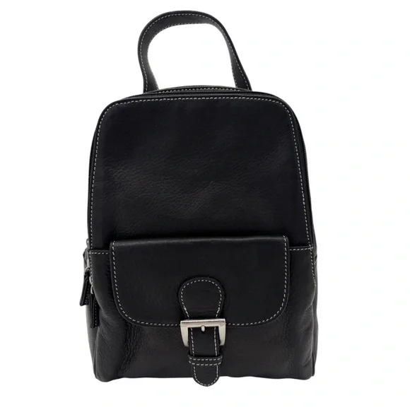 Tignanello Black Leather Mini Backpack Tignanello Black Genuine Leather Mini Backpack Purse  main image 3